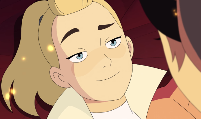 I HATE ADORA SOOO MUCH CATRA JUMPED THROUGH FIRE TO TRY AND SAVE HER AND ADORAS FIRST RESPONSE IS TO MAKE THIS EXPRESSION AT...