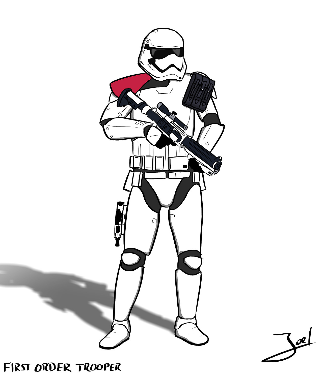 how to draw a first order stormtrooper