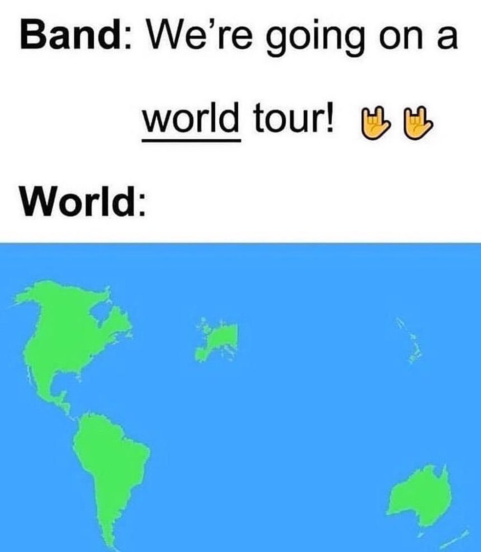 Tag a band who has done this and needs to be educated on geography and stuff — view on Instagram https://ift.tt/36pXz1A