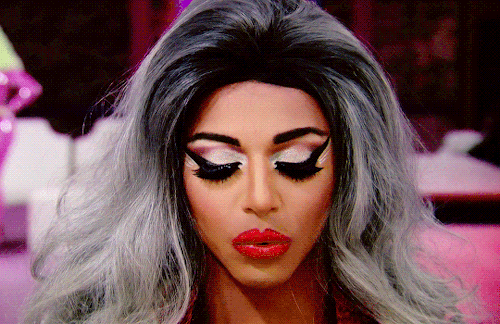 Image result for rupaul  lipstick decision gif