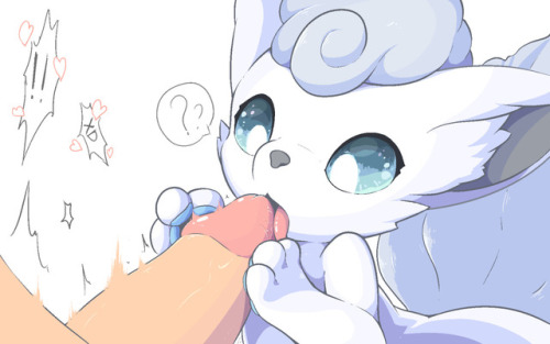 hentai-leaf:Vulpix and Alolan Vulpix from Pokemon, by various...