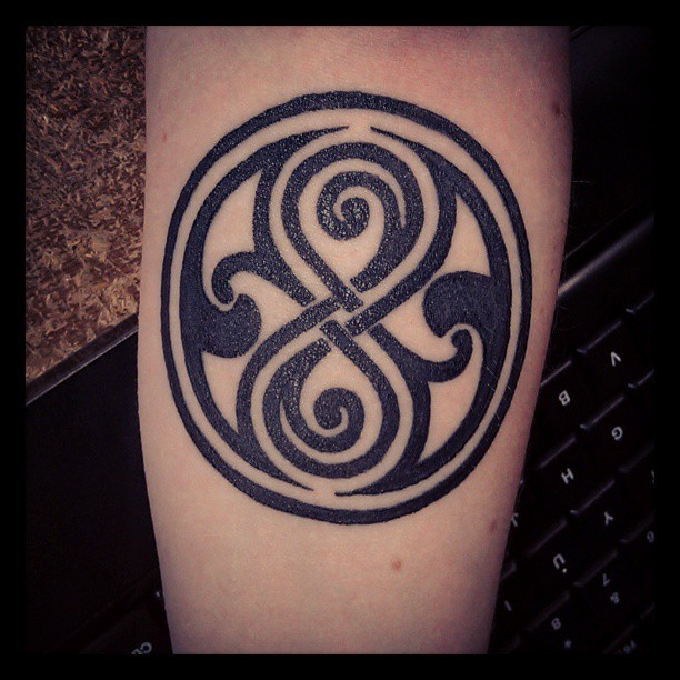 FYeahTattoos.com — My first: The Seal of Rassilon, from Doctor Who....