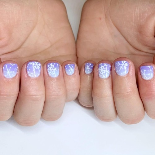 9-year-old Ivy’s winter nails - the only way we get to enjoy...