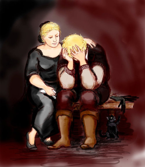 joannalannister:Genna and Tywin by Lumbrineris …deep in...