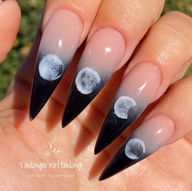 moon nails on Tumblr