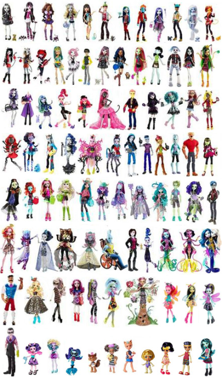 monster high dolls list