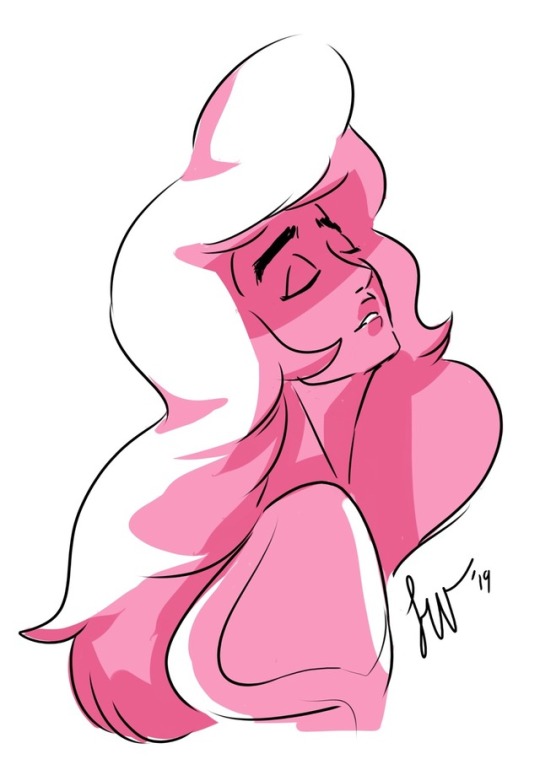 based on that absolutely GORGEOUS profile that Rebecca Sugar did of Pink, but with my main fusion Stevonnie. That outfit is a LOOK