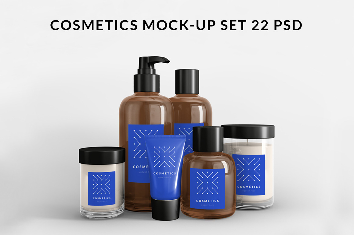 Download DESIGN MOCKUPS - Beauty Products Mockup Set Cosmetic package...