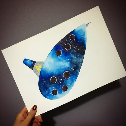 retrogamingblog:Nintendo Galaxy Watercolors by Iris Lim