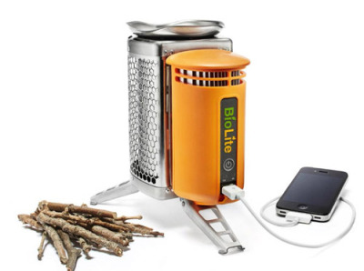 darlingamericancurl:<br /><br />This is the BioLite. It is a small wood burning stove, about the size of a large water bottle, that will heat a pot of food and charge your cell phone. The sale price will be $129 when released in the early spring.<br />http://gearjunkie.com/wood-burning-stove-with-electricity-generator<br />