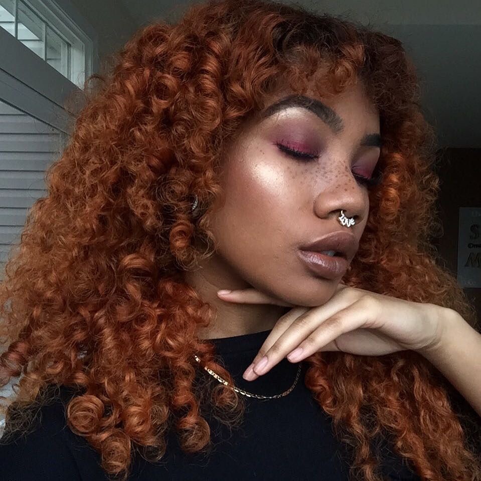 black girls with ginger/copper hair 🧖🏽‍♀️