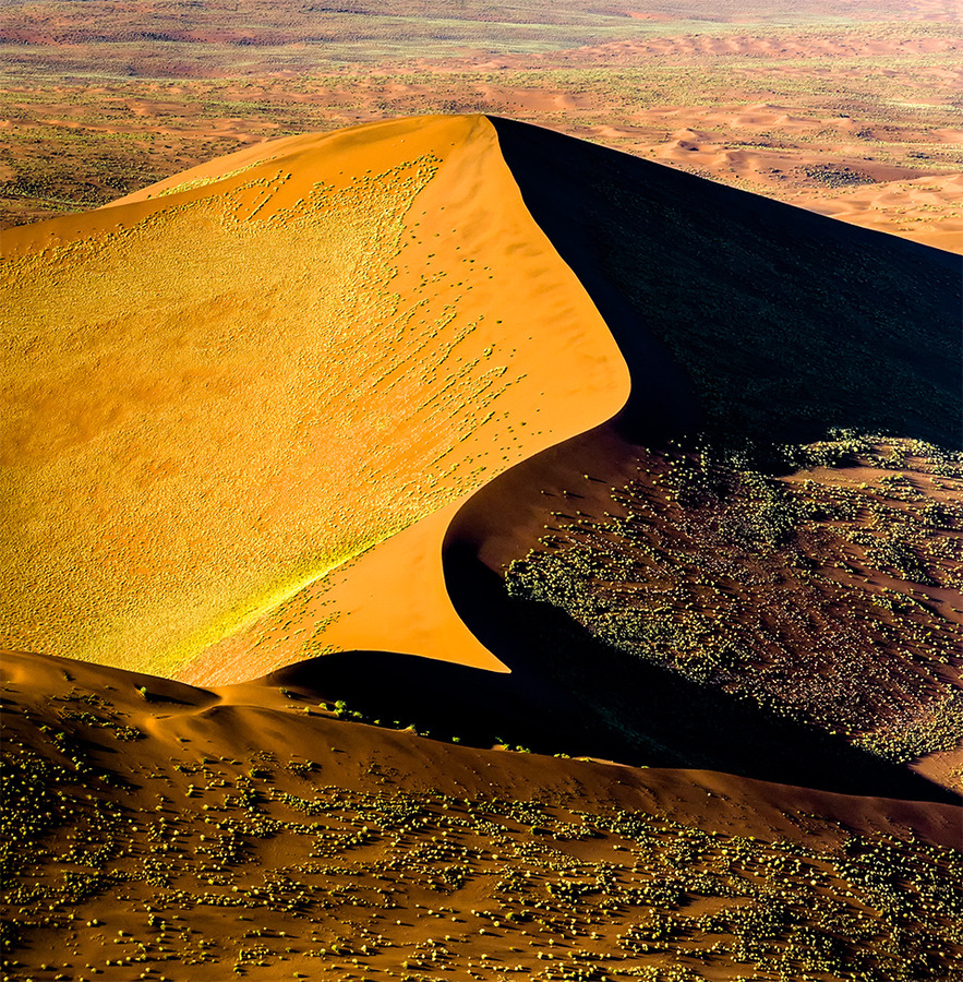 TRAVELINGCOLORS — Dunes from above, Namib Desert | Namibia (by...