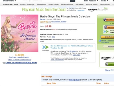 barbie sings the princess movie song collection