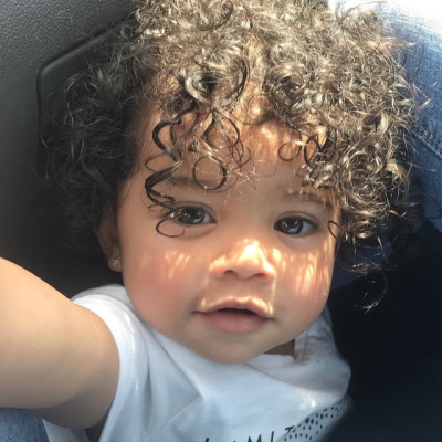 cute mixed babies with curly hair