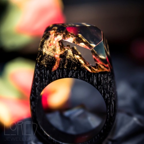 sosuperawesome:Wood and Resin Rings / Ring and Earring...