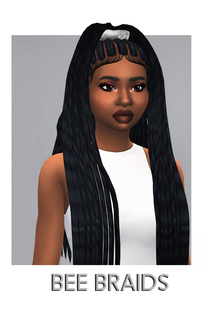 Sims 4 Cc Savvysweet Bee Braids You Can Change The Hair - www.vrogue.co