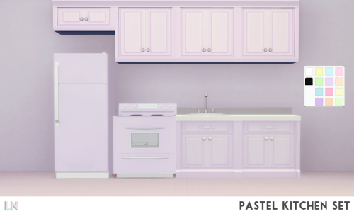 pastel kitchen set