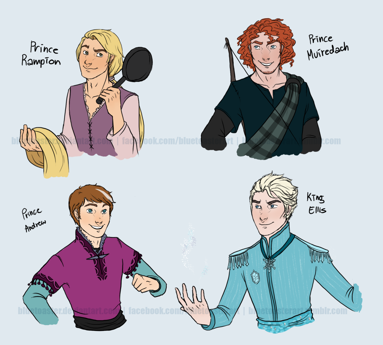 Genderbent Disney Princesses X Reader