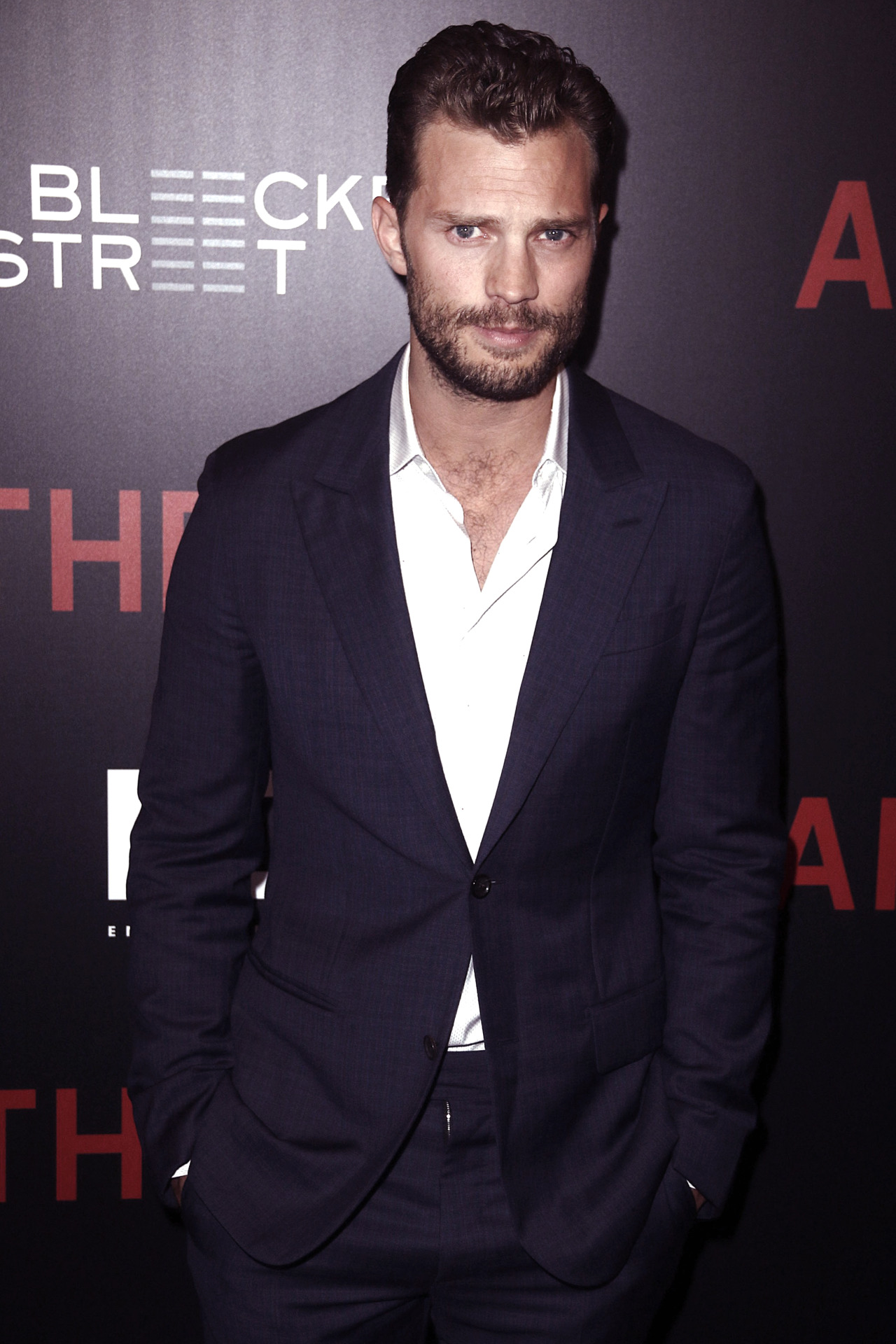 Jamie Dornan on the red carpet for the Anthropoid...