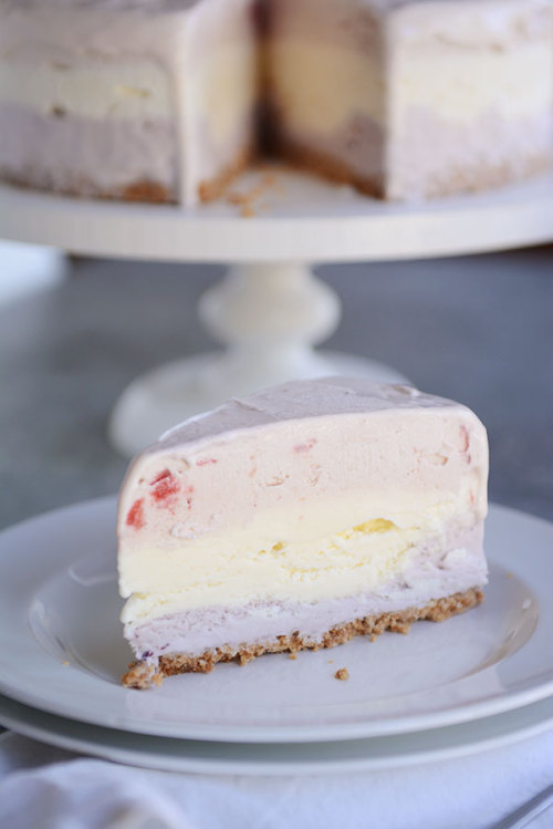 foodffs:Layered Ice Cream Cake with Sugar Cone CrustReally...