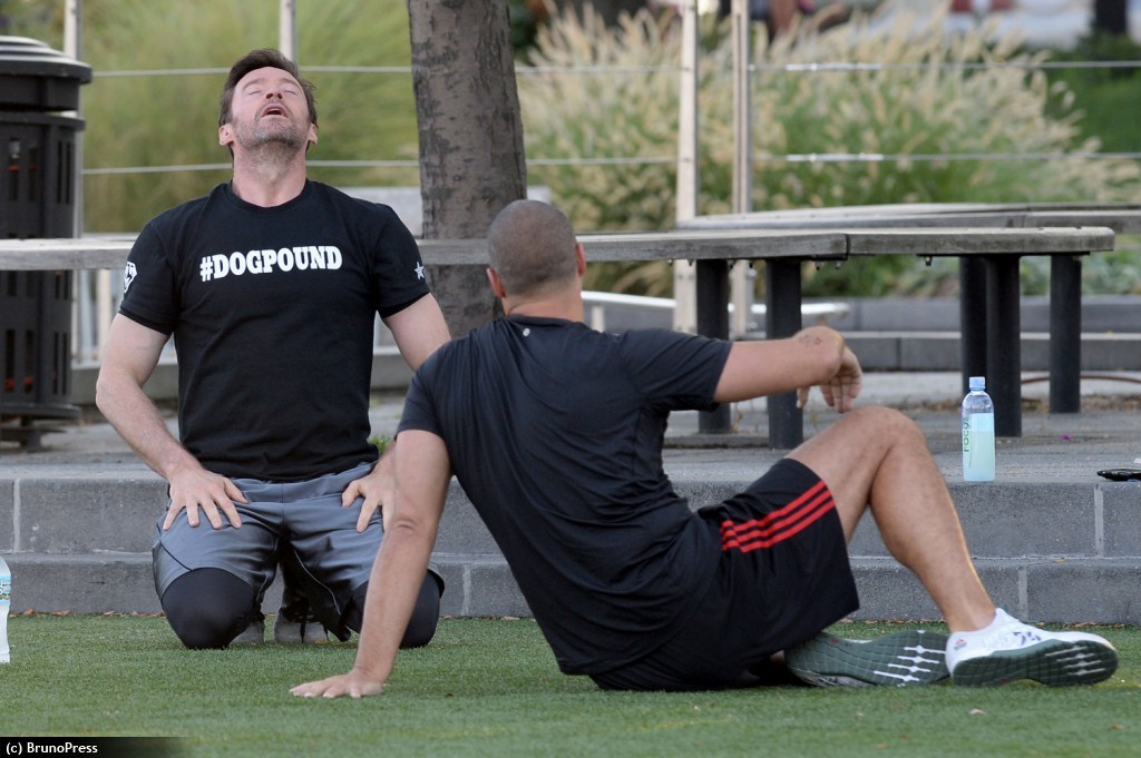 Hugh Jackman workout with team Dogpound New... | Hugh Jackman fan blog