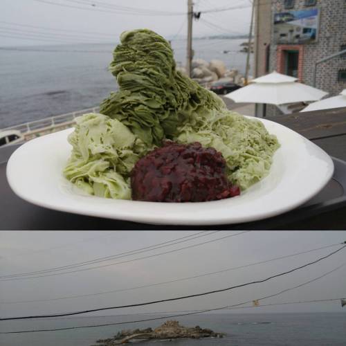 #sea #ice #cloud #adzuki-bean #ice #dessert(사천 해변에서)