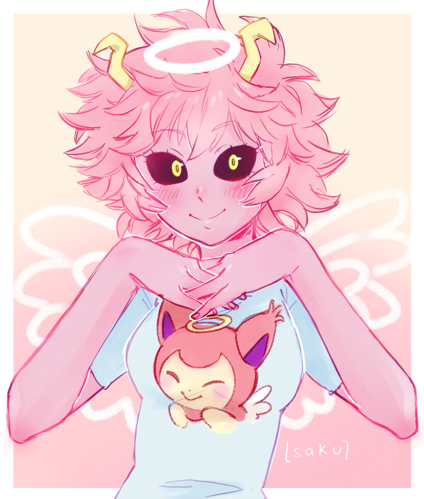 Mina Ashido By Saku Hero academia characters, Anime, Hero