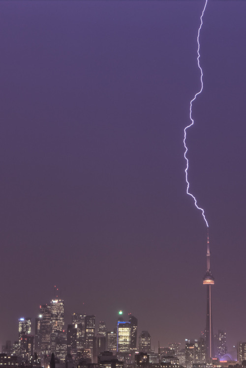 nichvlas:Lightning Strikes CN Tower (by Richard Gottardo)