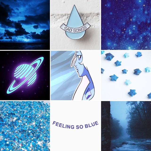 You're Valid!, Aesthetic for a sad Blue Diamond with stars!