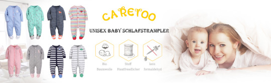 CARETOO Unisex Baby Schlafstrampler