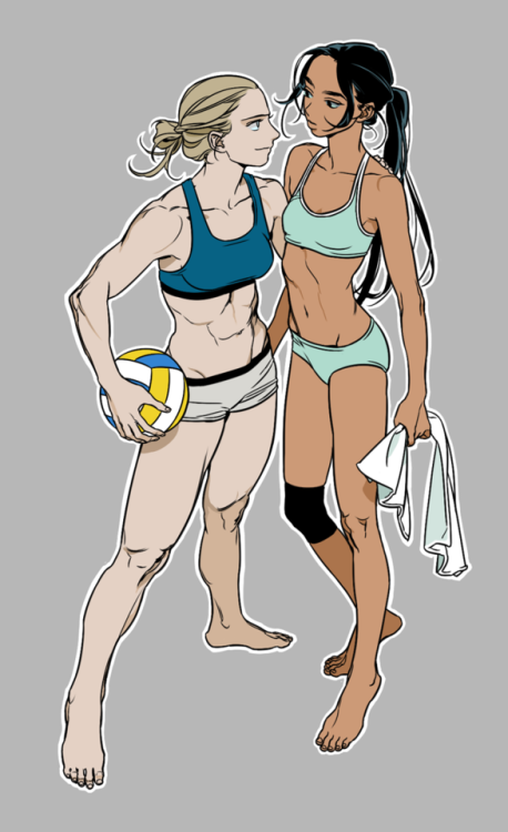 jinamong:beach volleyball girls