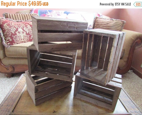 Country Vintage Weddings On Sale Wooden Crates 5 Wood Wedding