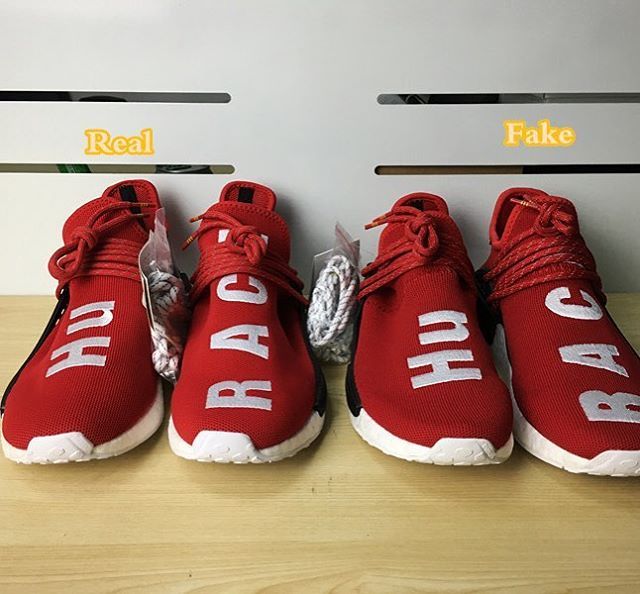 adidas nmd human race red real vs fake
