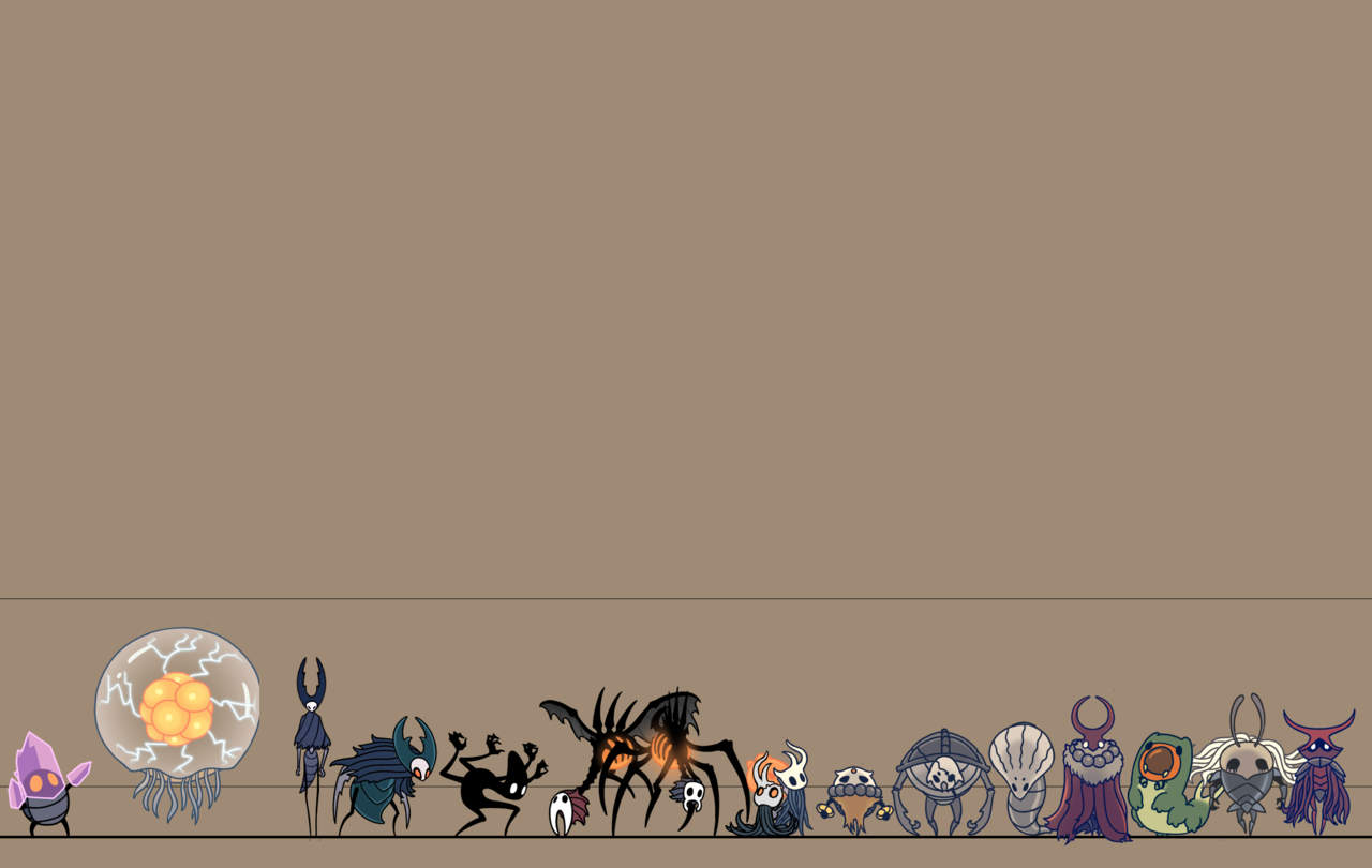 HEIGHT CHART FOR EVERY HOLLOW KNIGHT NPC AND BOSS Im suying Team