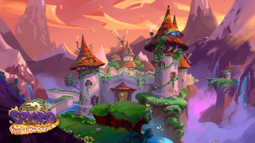 breezeharbour:concept art for spyro reignited - evening lake...