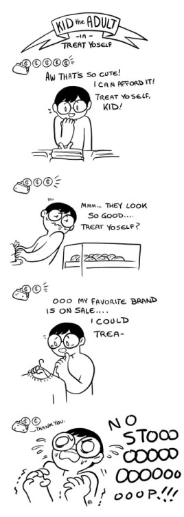 kid the adult webcomic comic treatyoself consumerism