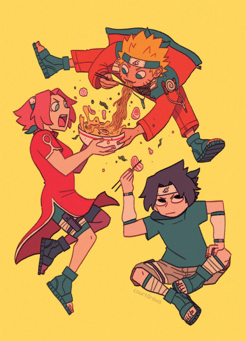 courtdraws:team 7 ramen time! 