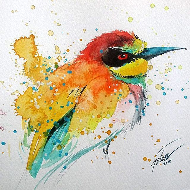 Tilen Ti – “Bee-eater” original painting by Tilen Ti...