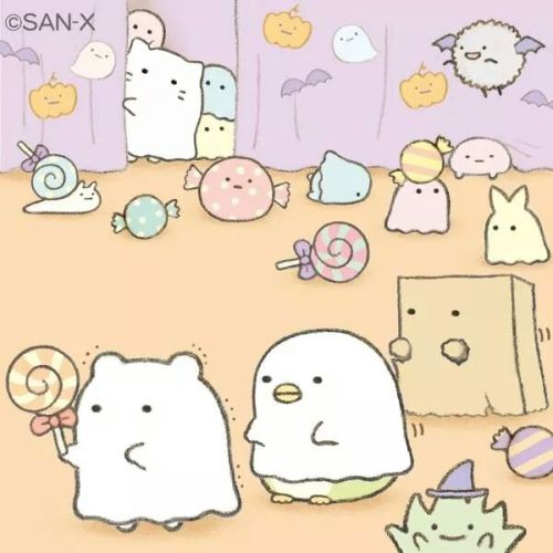 iheartrilakkuma:Sumikko Gurashi~ Happy Halloween~~cr: sanxjpn