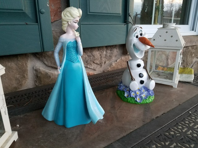 frozen garden statue