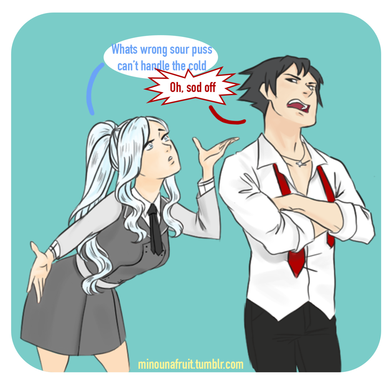 Rwby And La Di Da — So Winter And Qrow Are Married Winter Gets Angry 6245