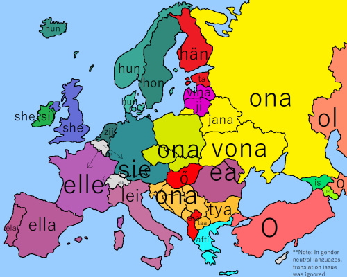 The word “she” in Europe