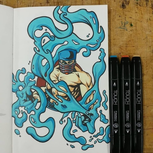 Here is the colored version of my water #ninja from...