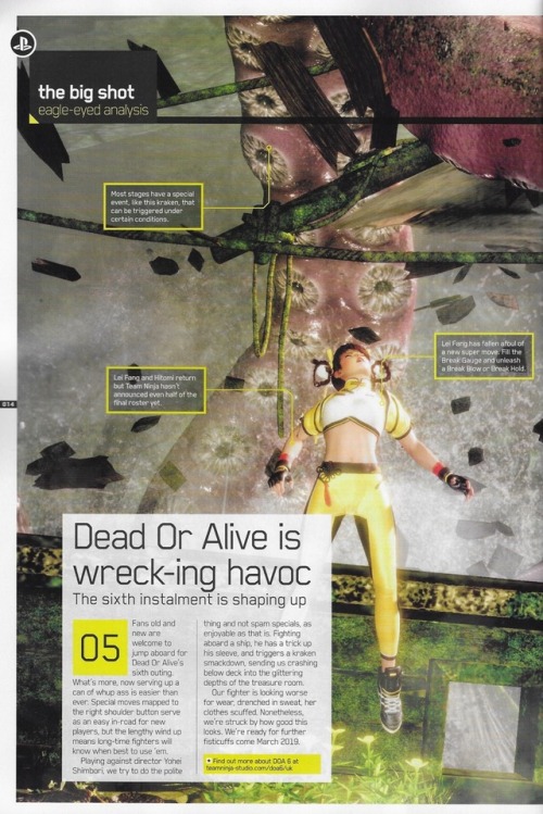 dead or alive 6 article (from official playstation magazine uk...