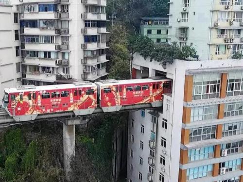 humanoidhistory:A monorail built to pass through an apartment...