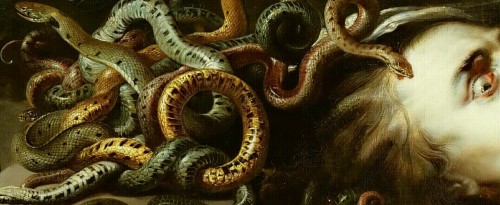 detailedart:Detail of Medusa (c.1618), by Peter Paul Rubens.