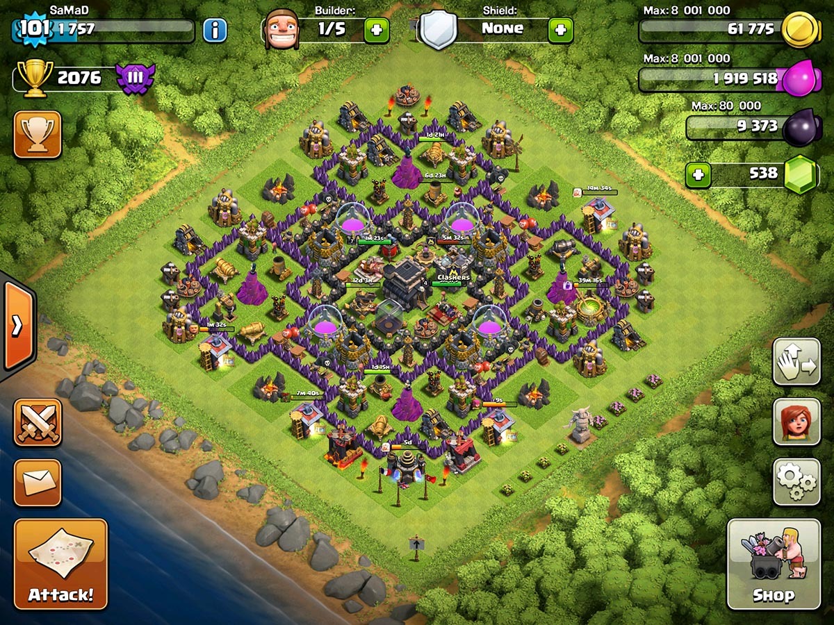 Town Hall 9 Base Designs For Clash Of Clans.
