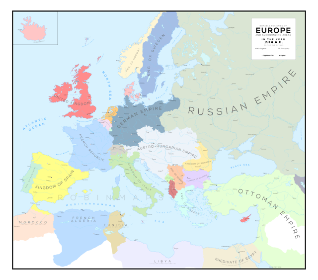 Europe in 1914. - Maps on the Web