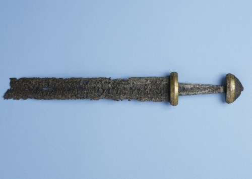 peashooter85:Sword with gold decorated pommel, circa 800-1050...