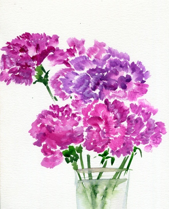 havekat: Lavender Carnations - peachy keen